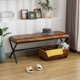 Leather Bench Modern