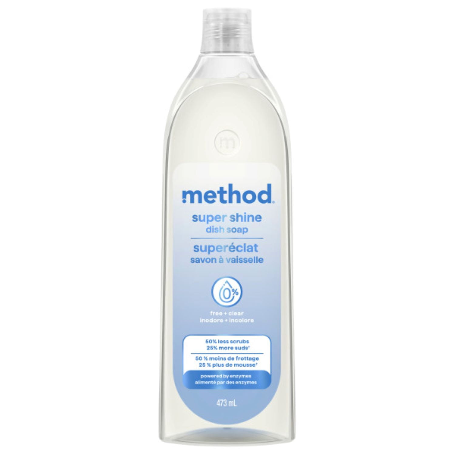 Savon à vaisselle liquide Method Super Shine, sans parfums ni colorants, 473 ml