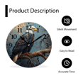 MEOSLZUT 10 inch Round Wall Clock,Bald Eagle Elaborate,Silent Non