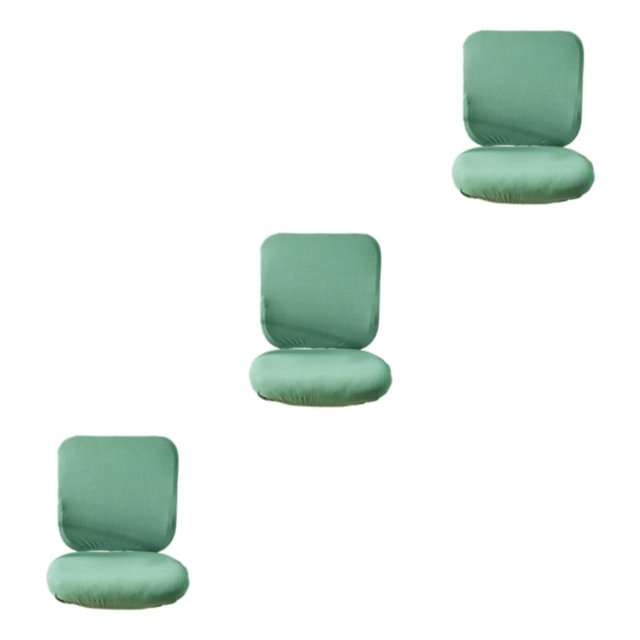 Guardoinrt Soft and Breathable Swivel Chair Cover Seating Experience Light Green Backrest + Cushion Cover 3Set