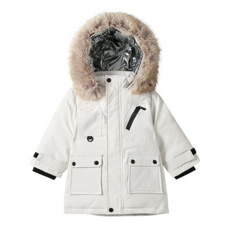 

Baby Girls Boys Winter Thick Warm Hooded Down Coat Down Paraks Casual Clothes Fall Winter Coat Outwear For 11-12 Years