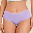 thumbnail image 7 of LNWUY Cotton Hipster Panties for Women Mid Rise Underwear Soft Breathable Cheeky Full Coverage Ladies Briefs Purple S, 7 of 7