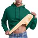 thumbnail image 2 of Sudadera con capucha, suéter de cuello alto, elástico, de color sólido, para hombre, suéter de cuello alto, abrigo de poliéster., 2 of 7