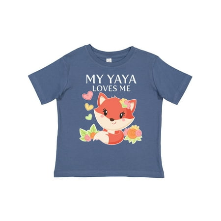 

Inktastic My Yaya Loves Me- Little Fox Gift Toddler Boy or Toddler Girl T-Shirt