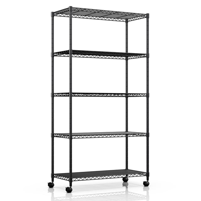 Estantería de almacenamiento Simple Deluxe de 5 niveles, capacidad de 1250 libras