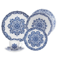 thumbnail image 1 of Ensemble de Vaisselle 20 Pcs Bleu Indien Service pour 4, 1 of 10