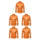 thumbnail image 2 of Qarigey Camisa Transpirable Para Hombre Satén Con Mangas Largas - Trabajo Boda O Casa Camisa Para Hombre Formal Manga Larga Grande naranja XL Type1 NO1, 2 of 6