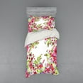 thumbnail image 2 of Ambesonne Pink Bedding Set 4 Pcs, Summer Bud Spring, Queen, Green and Pink, 2 of 3
