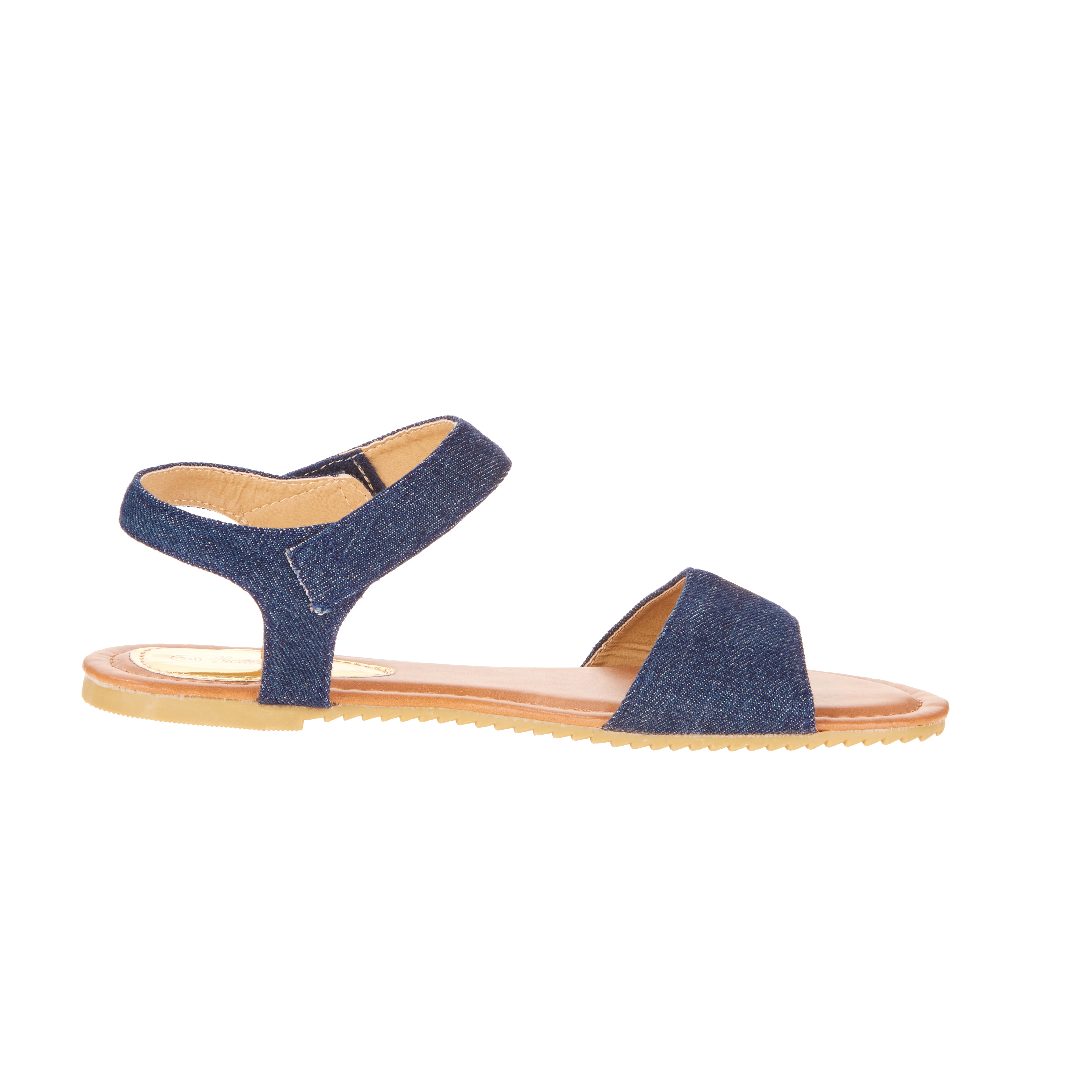 Victoria K Women's Rhinestone Embellished Denim Fashion Sandal