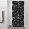 thumbnail image 2 of Black Paisley and Floral Pattern Shower Curtain 36"x72" ,Bathroom Decorative Shower Curtains Set with 12 Hooks,Modern Waterproof Washable Shower Curtain, 2 of 6