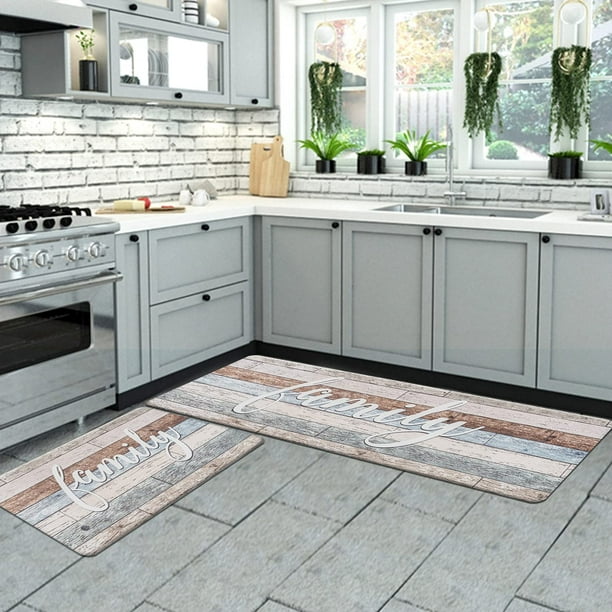 Tapis de cuisine et tapis antidérapants lavables, tapis absorbants pour  cuisine, devant d'évier, tapis de cuisine pour sol (Beige, 20x32) 