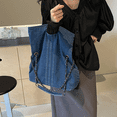 thumbnail image 3 of Farcauo Denim Purse for Women Jean Shoulder Bag Trendy Denim Crossbody Bags Dark Blue Tote Bag, 3 of 6