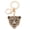 Gold, variant on Keychain Exquisite Rhinestone Encrusted Leopard Head Bag Pendant Car Decor Girl Birthday Gift (Silver) 3.15 inches / 8 cm