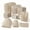 Beige, variant on 9-Piece Travel Packing Cubes Organizer Set with Shoe Bag and Toiletry Bag, Black