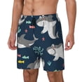 thumbnail image 2 of Daiia Friendly Smiling Sharks Mens Swim Trunks Swim Shorts Quick Dry Swim Shorts with Mesh Lining Pockets-Medium, 2 of 9