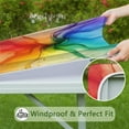 thumbnail image 6 of Colorful Ink Pattern Square Fitted Tablecloth with Elastic Edge,Square Table Cover,Washable Elastic Table Cover for Home Kitchen Party Decor 34"x34", 6 of 6