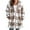 Khaki, variant on MORTTIC Women's Plaid Hooded Zip-Up Jacket Long Sleeve Loose Fit Coat with Pockets Winter Warm Wear Red，3XL