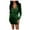Green, variant on Fesfesfes Women Gowns Sexy Deep V-Neck Long Sleeve Solid Color Dress Nightclub Party Dress Clothes Sale