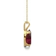 thumbnail image 4 of SuperJeweler 1 Carat Oval Shape Garnet Necklace in 14K Yellow Gold Over Sterling Silver, 18 inches for Women, 4 of 5