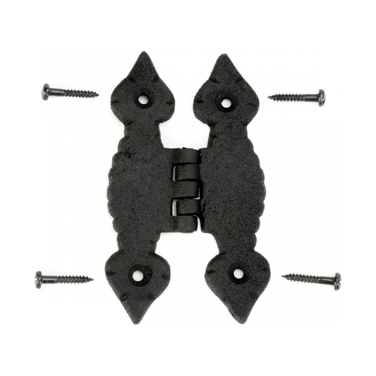 Liberty Hardware H09000C-BL-C5 Hammercraft Flush Door Hinge, 3-7/16" X 1-7/16", Flat Black (2-Pack)
