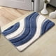 thumbnail image 4 of Alfombra de baño, 24x16 pulgadas, suave y absorbente, fibra fina, antideslizante, lavable a máquina, uso en el hogar, antideslizante, 40*60CM, azul, 4 of 6