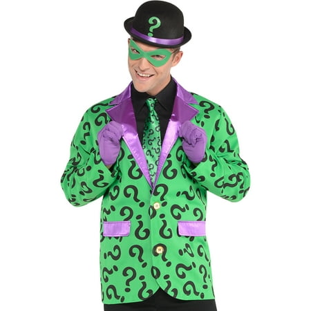 Suit Yourself Batman Riddler Costume Accessory Supplies for Adults, One Size, Include a Hat, a Tie, Gloves, and a Mask