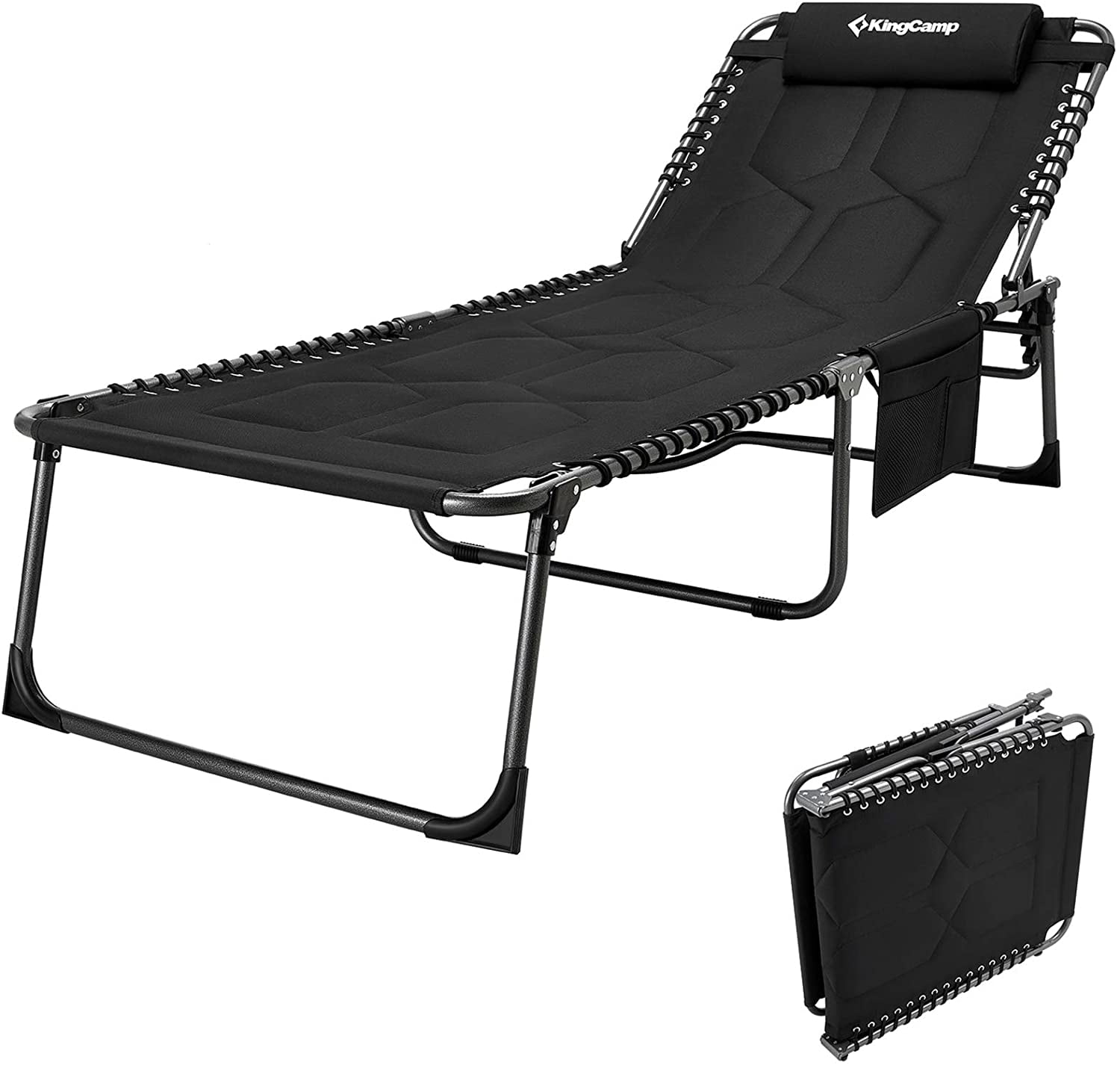 EAYY 4Fold Oversize Folding Chaise Lounge Chair for Outdoor, Indoor