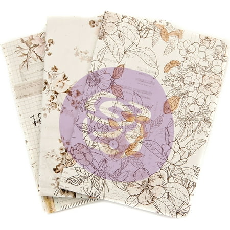Prima Traveler's Journal Passport Refill Notebook 3/Pkg-Pretty Pale ...