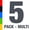 a) Multicolor 5 Pack, variant on Lebert Fitness Mini Band Resistance Band Loop Exercise Bands Set of 10 Black