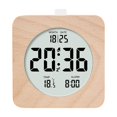 thumbnail image 2 of Dtchengua Solid Wood Digital Alarm Clocks for Bedrooms Battery Operated,Multifunctional Temperature Display LCD Gentle Backlight Electronic Clock Hand-crafted Clock, 2 of 8
