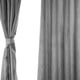 thumbnail image 2 of Cortinas de lino gris plateado con ojales plisados y forro completo de 66" x 72", 2 of 6