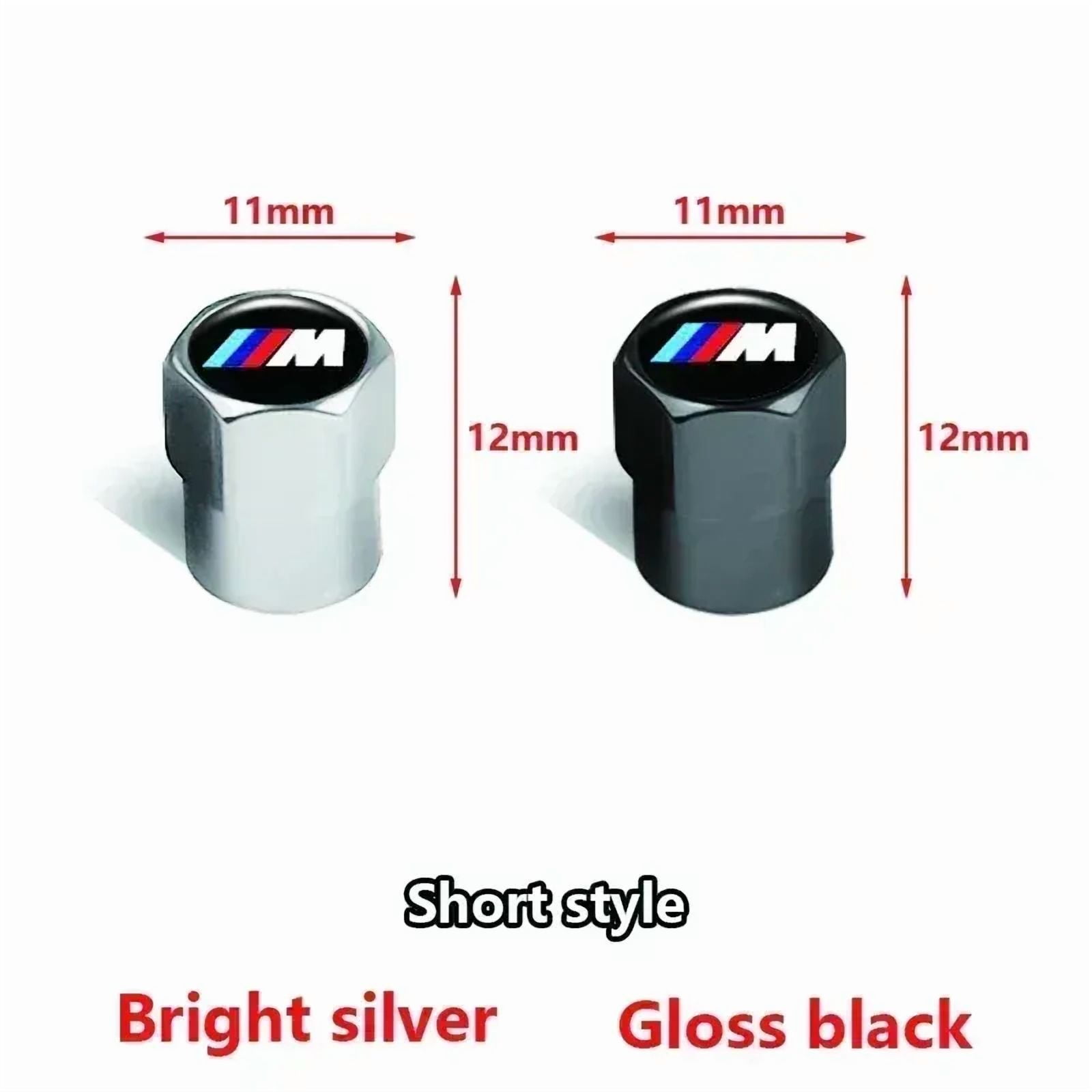 New 4Pcs Car Wheel Tire Valve Caps Air Stem Covers Accessories For BMW M E34 E36 E60 E90 E46 F10 F20 F30 X5 X6 X1 M3 M5 M6 E71