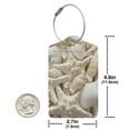 thumbnail image 4 of Disketp 1 Luggage Tag For Suitcase,Starfish And Sea Shells Leather Baggage Tag With Stainless Steel Loop Privacy Cover For Women Men Girls, 4 of 5