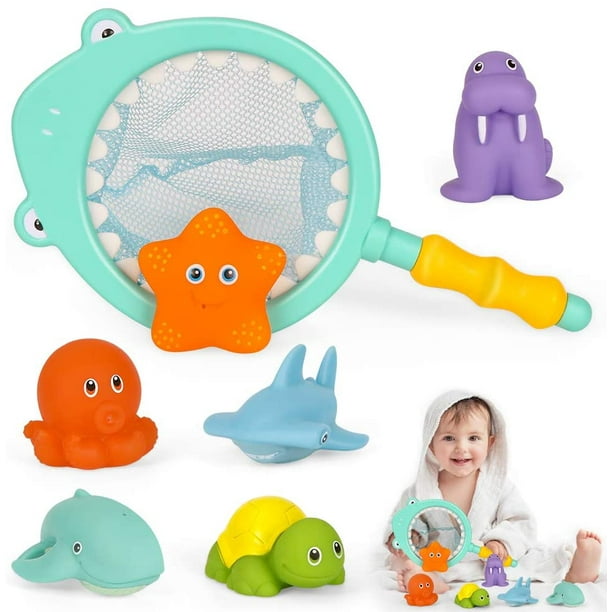 Hotelus Bath Animals, Bath Toys Kids, Bath Toys Bath Toys, Water Toys Bath Toys, Baby Bath Toys, Gifts For Babies Bath Toys With Fishing Net
