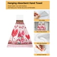 thumbnail image 4 of Wipe Bath Bathroom Dishcloths Wipe Kitchen Home Towels Hanging Absorbent Towel Hand Wipe Custom Flower Red Rose Day Valentine'S, 4 of 7