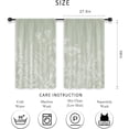 thumbnail image 2 of Floral Kitchen Curtains Small Wildflower Cafe Curtains Green Leaves Plant Botanical Rod Pocket Farmhouse Sage Herb Living Room Bedroom Window Drape Treatment Fabric 2 Panels 27.5 x 36 Inch, 2 of 6