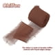 thumbnail image 3 of Uxcell 1.5" x 5 Yard Fringe Chiffon Silk Ribbon 3 Rolls Handmade Frayed Ribbon, Dark Brown, 3 of 7
