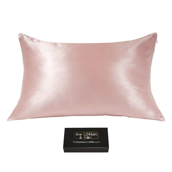 Luxurious 22 Momme Mulberry Silk Pillowcase, Cold Pink