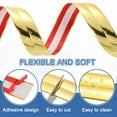 thumbnail image 3 of Uxcell Bordure de Protection d'Angle de Mur, 1,57 Po x 9,8 Pi Pelable et Autocollante, Or, 3 of 6