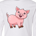 thumbnail image 4 of Inktastic Cute Pig Long Sleeve Youth T-Shirt, 4 of 5