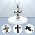 thumbnail image 4 of Men Women Fashion Hollow Cross Urn Necklace for Ashes Memorial Locket Pendant Jar Keepsake Cremation Jewelry for Adult, 4 of 6