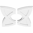 thumbnail image 3 of 22"OD x 6"ID x 8 1/4"C x 1"P Cosmo Architectural Grade PVC Contemporary Ceiling Medallion, Two Piece, 3 of 7