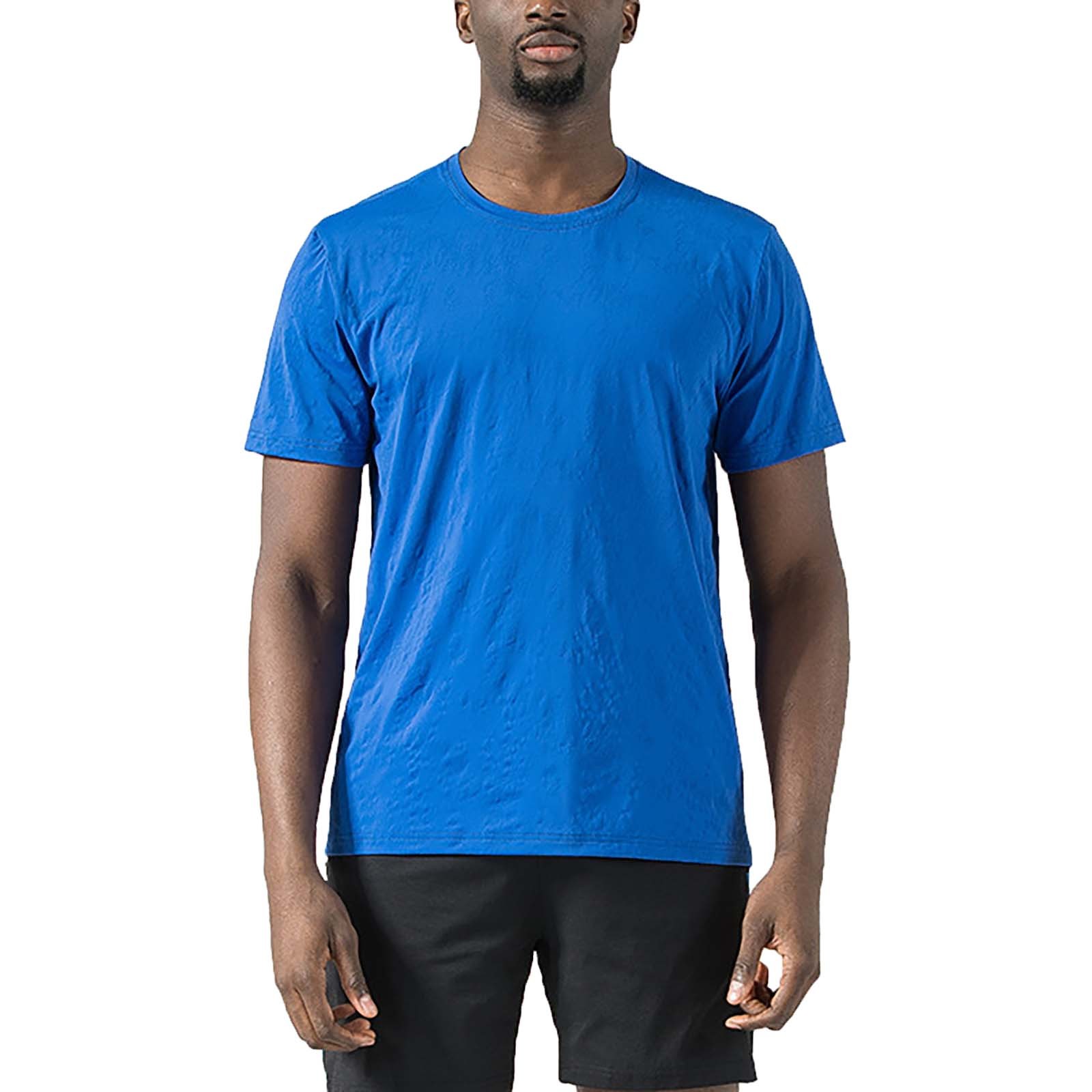 T Shirts for Men Summer Ice Silk Ultrathin Breathable Wicking Sports