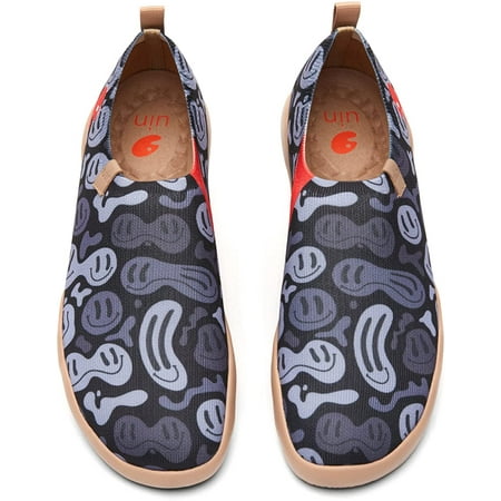 

UIN Men s Casual Walking Travel Shoes Slip On Knitted Loafers Lightweight Comfort Air Painted Fashion Sneaker Hidden