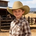 thumbnail image 2 of Gaexia Kids Western Cowboy Hat For Children Adjustable Fit Sun Outdoor Headwear Boys Girls Everyday Adventures Easy Care Baby Toddler, 2 of 4