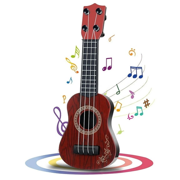 Toy Ukulele Guitar for Toddlers,4-String Educational Musical Instrument Toys,10"
