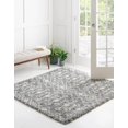 thumbnail image 3 of Rugs.com Moroccan Trellis Shag Collection Rug – 8' Square Gray Shag Rug Perfect for Living Rooms, Kitchens, Entryways, 3 of 5