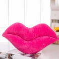 thumbnail image 5 of Ukeler Hot Pink 1 Lip Shape Throw Pillows Cushion Girls Toy ,Gift Soft Velvet Decorative Reversible 23.6'' x 13.6'', 5 of 6