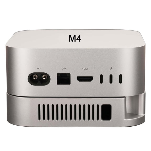 Desk Stand for Mac Mini M4/M4 Pro, Non-slip Plastic Silver Stand, Ventilated for Heat Dissipation, Overheating Prevention