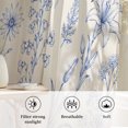 thumbnail image 6 of Blue Flowers Sheer Curtains 84 Inch Length, Light Filtering Voile Curtain Panel, Country Wildflower Vintage Pastoral Plants Rod Pocket Drapes Window Treatments for Living Room Bedroom 52"x84", 6 of 9